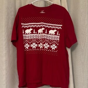 GAP Red Lived-In T-Shirt. Christmas